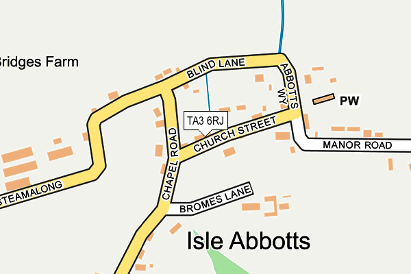 TA3 6RJ map - OS OpenMap – Local (Ordnance Survey)