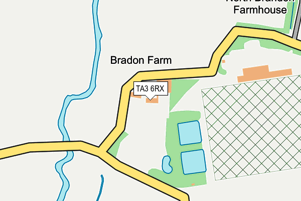 TA3 6RX map - OS OpenMap – Local (Ordnance Survey)