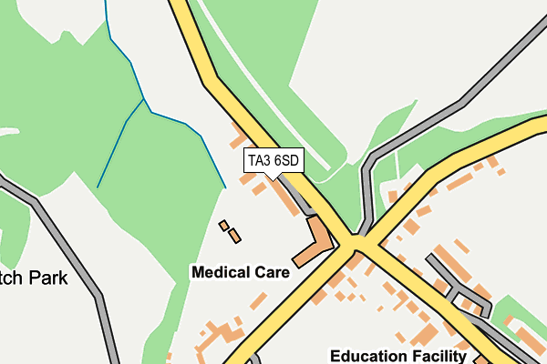 TA3 6SD map - OS OpenMap – Local (Ordnance Survey)