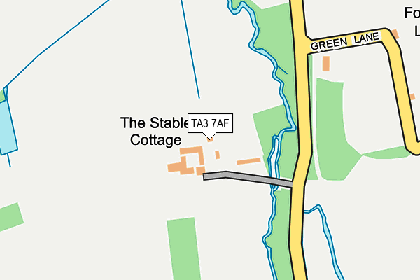 TA3 7AF map - OS OpenMap – Local (Ordnance Survey)