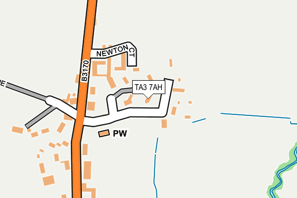 TA3 7AH map - OS OpenMap – Local (Ordnance Survey)