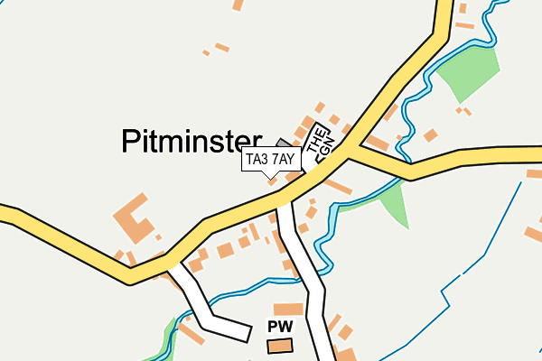 TA3 7AY map - OS OpenMap – Local (Ordnance Survey)
