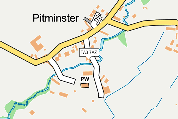 TA3 7AZ map - OS OpenMap – Local (Ordnance Survey)