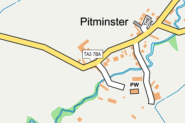 TA3 7BA map - OS OpenMap – Local (Ordnance Survey)