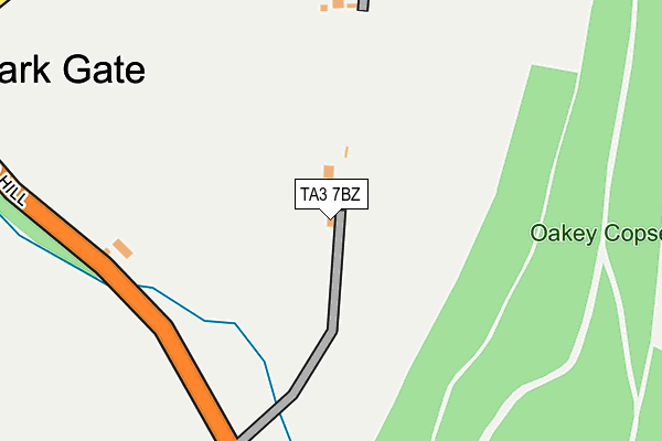 TA3 7BZ map - OS OpenMap – Local (Ordnance Survey)