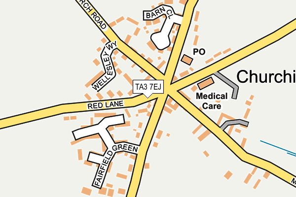 TA3 7EJ map - OS OpenMap – Local (Ordnance Survey)
