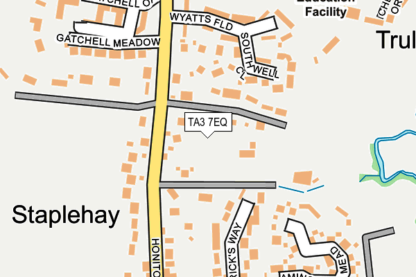 TA3 7EQ map - OS OpenMap – Local (Ordnance Survey)