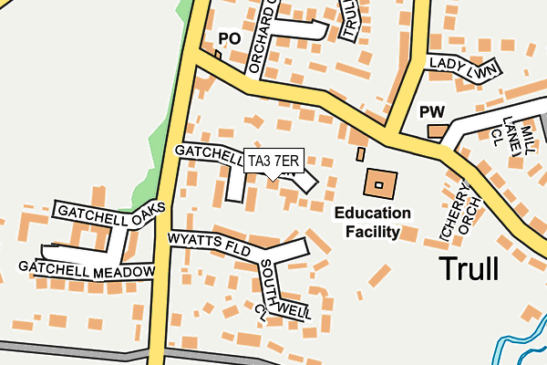 TA3 7ER map - OS OpenMap – Local (Ordnance Survey)