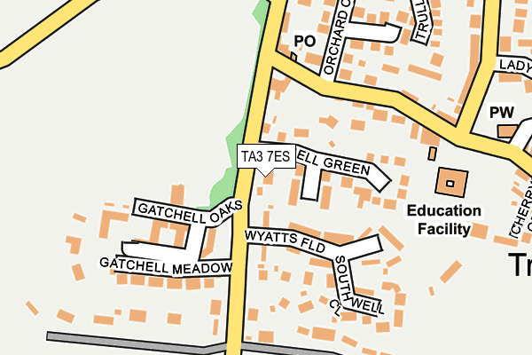 TA3 7ES map - OS OpenMap – Local (Ordnance Survey)