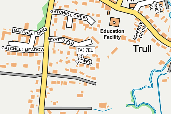 TA3 7EU map - OS OpenMap – Local (Ordnance Survey)