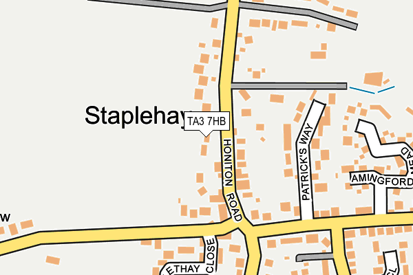 TA3 7HB map - OS OpenMap – Local (Ordnance Survey)