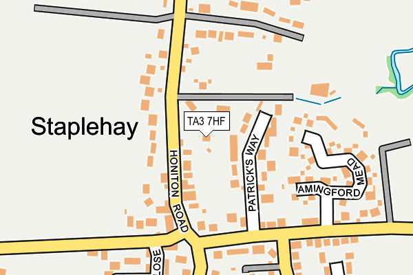 TA3 7HF map - OS OpenMap – Local (Ordnance Survey)
