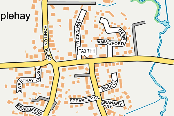 TA3 7HH map - OS OpenMap – Local (Ordnance Survey)