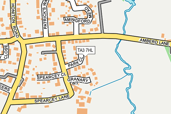 TA3 7HL map - OS OpenMap – Local (Ordnance Survey)