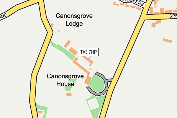 TA3 7HP map - OS OpenMap – Local (Ordnance Survey)
