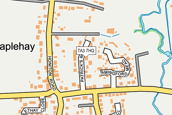 TA3 7HQ map - OS OpenMap – Local (Ordnance Survey)