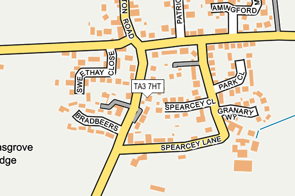 TA3 7HT map - OS OpenMap – Local (Ordnance Survey)