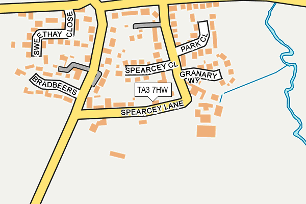 TA3 7HW map - OS OpenMap – Local (Ordnance Survey)