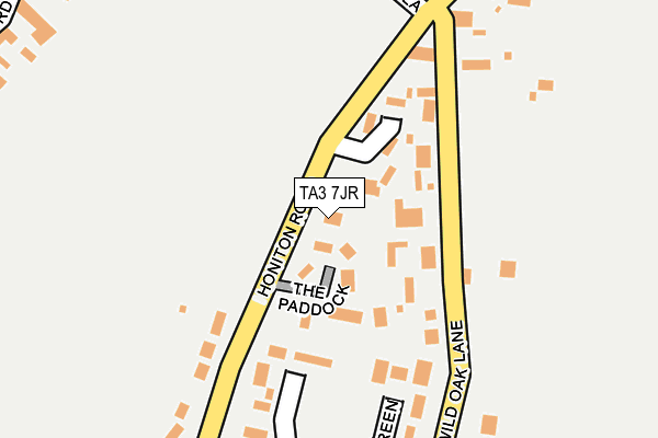 TA3 7JR map - OS OpenMap – Local (Ordnance Survey)