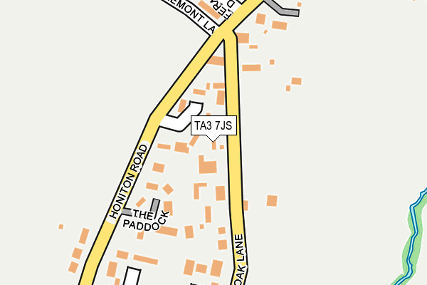 TA3 7JS map - OS OpenMap – Local (Ordnance Survey)