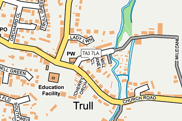 TA3 7LA map - OS OpenMap – Local (Ordnance Survey)