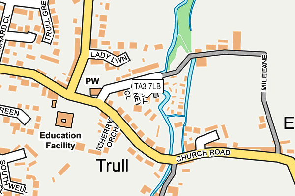 TA3 7LB map - OS OpenMap – Local (Ordnance Survey)