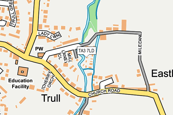 TA3 7LD map - OS OpenMap – Local (Ordnance Survey)