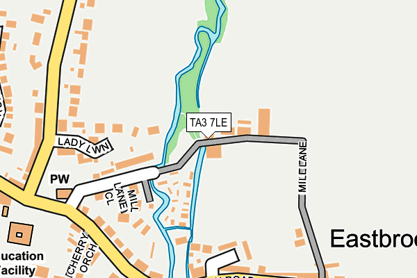 TA3 7LE map - OS OpenMap – Local (Ordnance Survey)