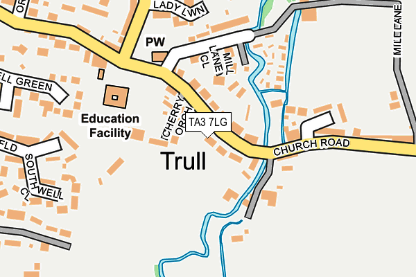 TA3 7LG map - OS OpenMap – Local (Ordnance Survey)