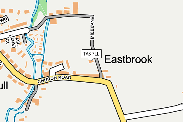 TA3 7LL map - OS OpenMap – Local (Ordnance Survey)