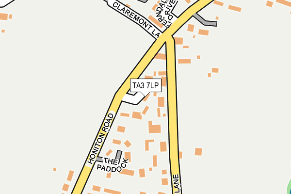 TA3 7LP map - OS OpenMap – Local (Ordnance Survey)