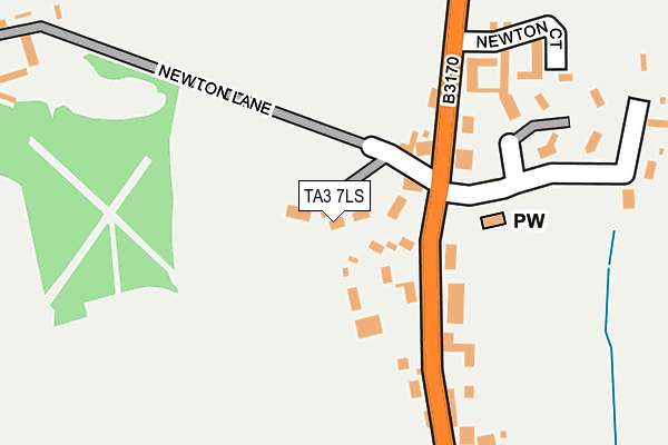 TA3 7LS map - OS OpenMap – Local (Ordnance Survey)