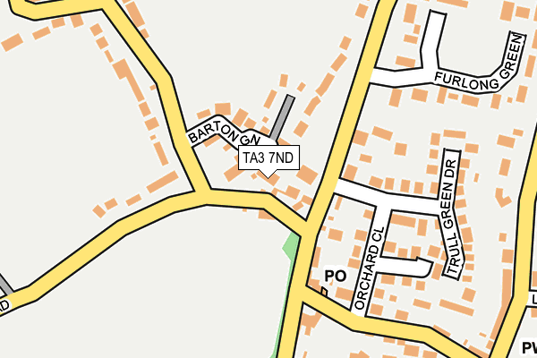 TA3 7ND map - OS OpenMap – Local (Ordnance Survey)