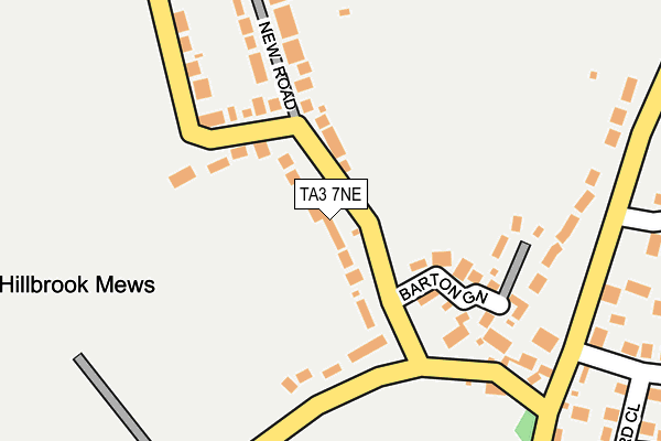 TA3 7NE map - OS OpenMap – Local (Ordnance Survey)