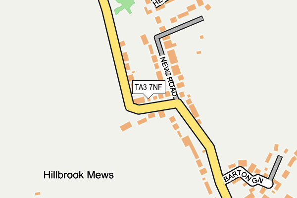 TA3 7NF map - OS OpenMap – Local (Ordnance Survey)
