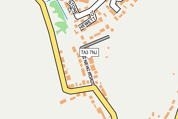 TA3 7NJ map - OS OpenMap – Local (Ordnance Survey)