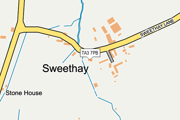 TA3 7PB map - OS OpenMap – Local (Ordnance Survey)