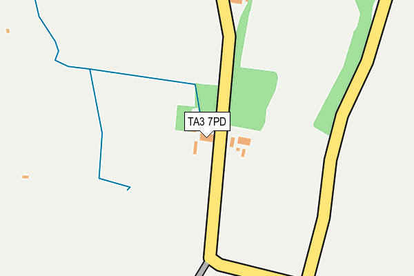 TA3 7PD map - OS OpenMap – Local (Ordnance Survey)