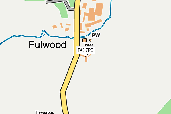 TA3 7PE map - OS OpenMap – Local (Ordnance Survey)