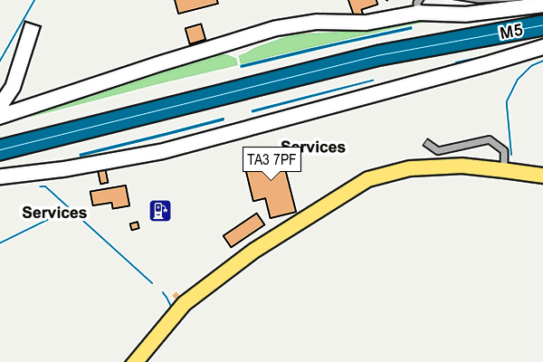 TA3 7PF map - OS OpenMap – Local (Ordnance Survey)