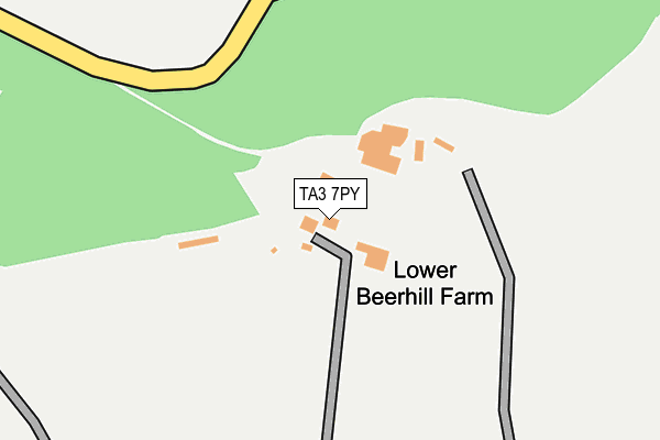 TA3 7PY map - OS OpenMap – Local (Ordnance Survey)
