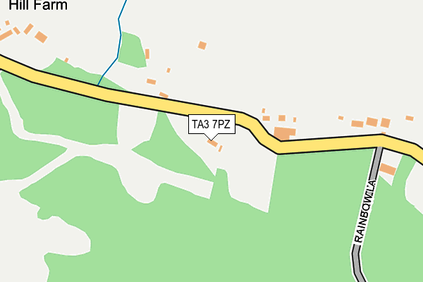 TA3 7PZ map - OS OpenMap – Local (Ordnance Survey)