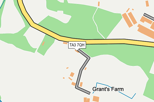 TA3 7QH map - OS OpenMap – Local (Ordnance Survey)