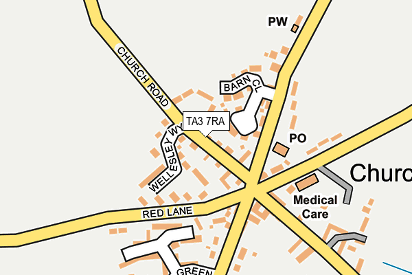 TA3 7RA map - OS OpenMap – Local (Ordnance Survey)
