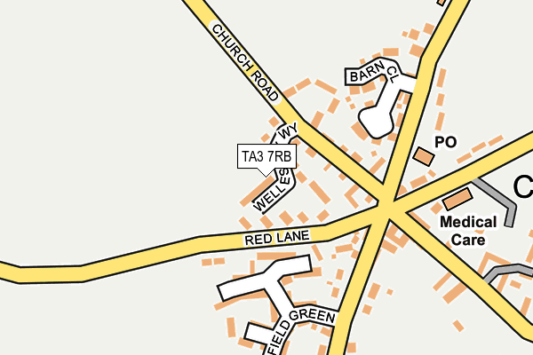 TA3 7RB map - OS OpenMap – Local (Ordnance Survey)