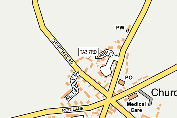 TA3 7RD map - OS OpenMap – Local (Ordnance Survey)