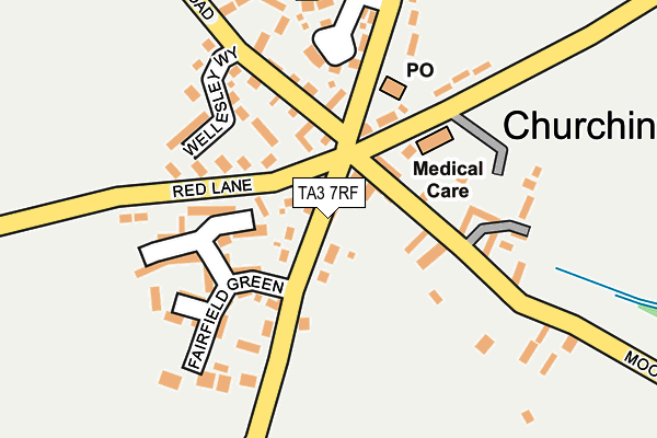TA3 7RF map - OS OpenMap – Local (Ordnance Survey)