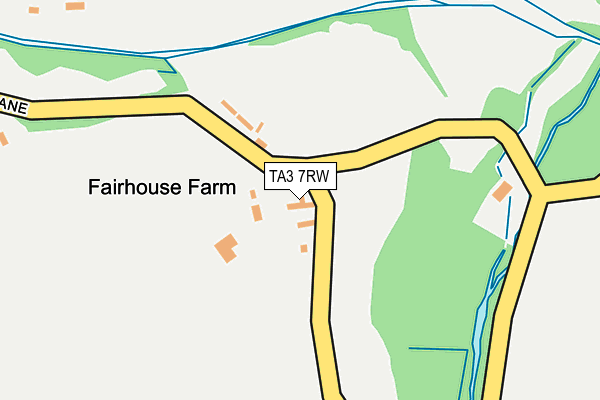 TA3 7RW map - OS OpenMap – Local (Ordnance Survey)