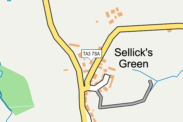 TA3 7SA map - OS OpenMap – Local (Ordnance Survey)