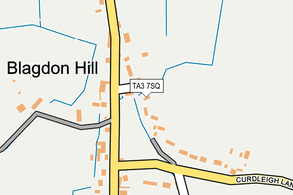 TA3 7SQ map - OS OpenMap – Local (Ordnance Survey)